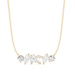Claw Prong Setting Diamond Designer Necklace