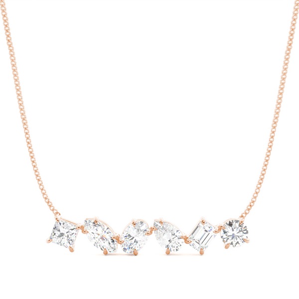 Claw Prong Setting Diamond Designer Necklace