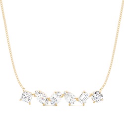 Claw Prong Setting Diamond Designer Necklace