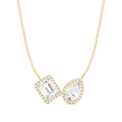 Yellow Gold Designer Diamond Pendants