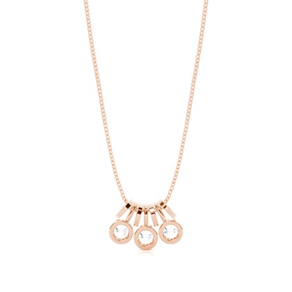 Volle Lünette die Rund Diamant feine Halskette einstellen