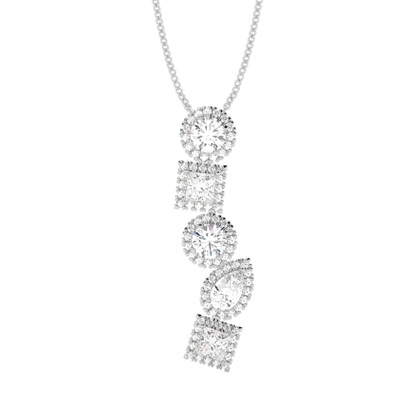 Prong Setting Diamond Designer Necklace