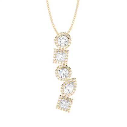 Prong Setting Diamond Designer Necklace