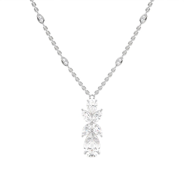 Claw Prong Setting Diamond Designer Necklace