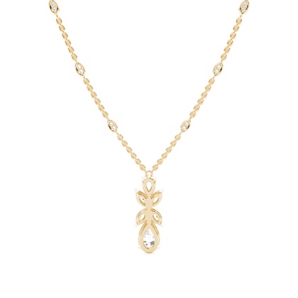 Claw Pinong Einstellung Diamant Designer Halskette