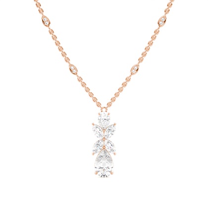Claw Prong Setting Diamond Designer Necklace