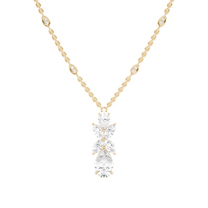 Claw Prong Setting Diamond Designer Necklace
