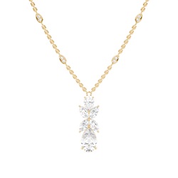 Claw Prong Setting Diamond Designer Necklace