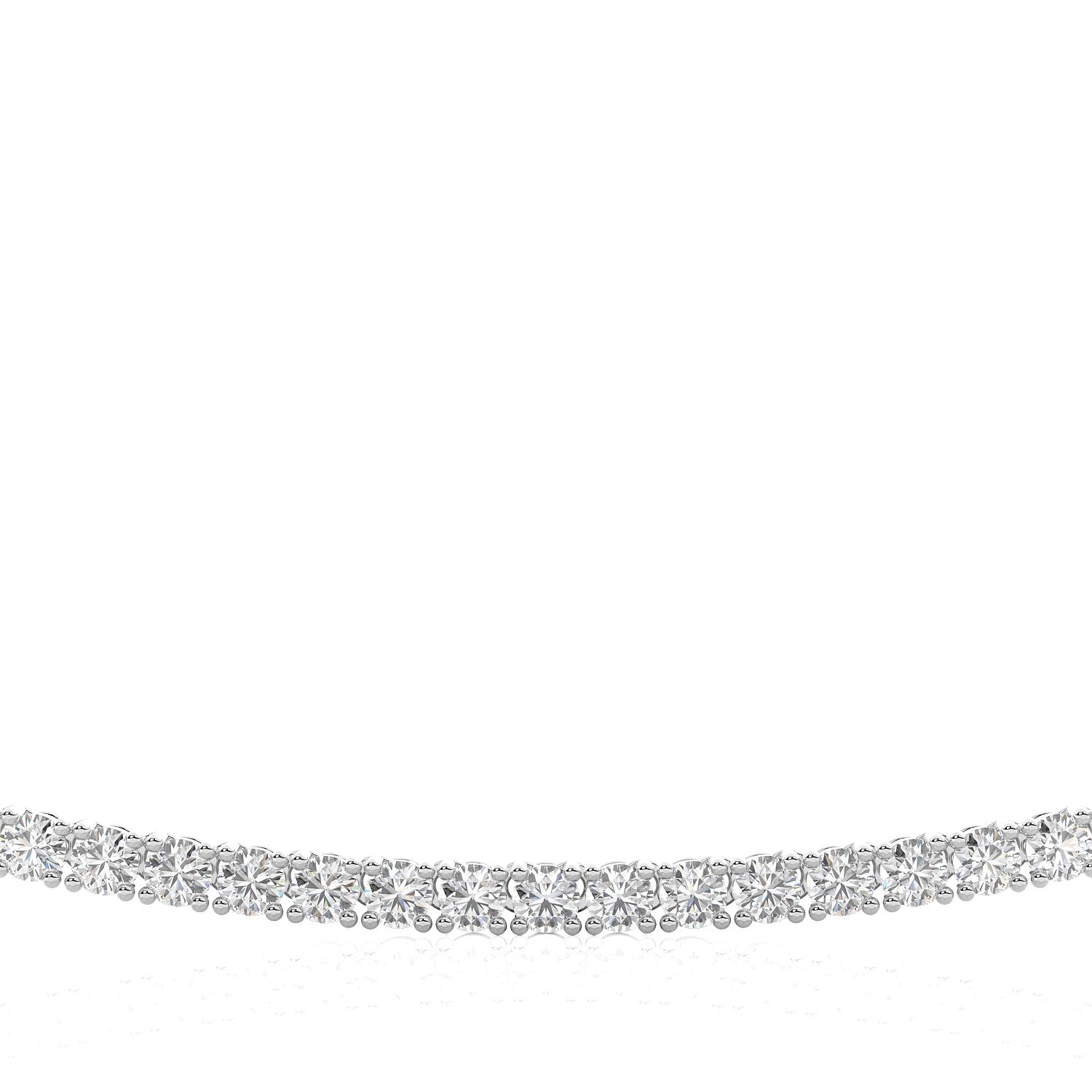 Feine Diamant-Halskette im Tennis-Look
