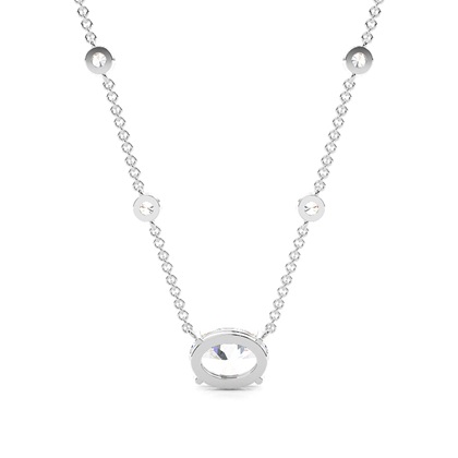 Solitär-Anhänger mit Diamantkette