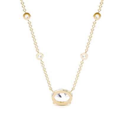 Solitär-Anhänger mit Diamantkette