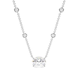Solitär-Anhänger mit Diamantkette