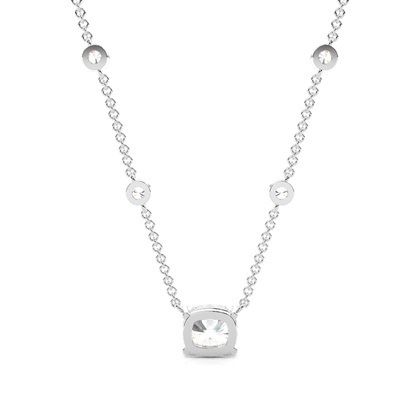 Solitär-Anhänger mit Diamantkette