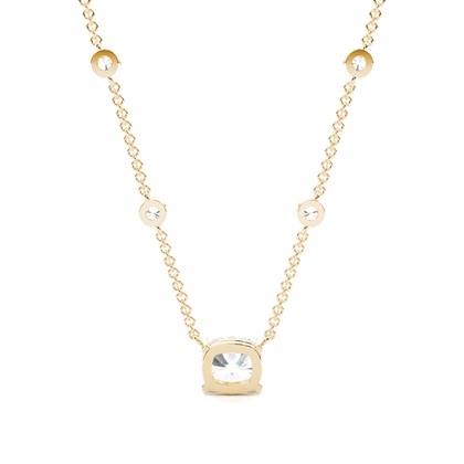 Solitär-Anhänger mit Diamantkette