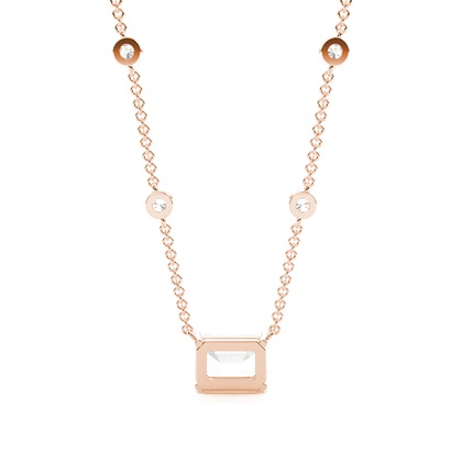 Solitär-Anhänger mit Diamantkette