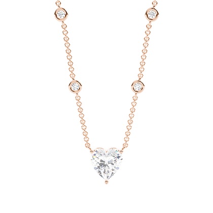 Rose Gold Diamond Pendants & Necklaces