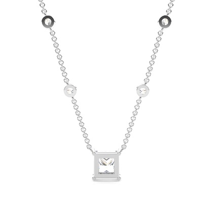 Solitär-Anhänger mit Diamantkette