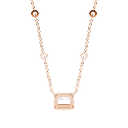 Solitär-Anhänger mit Diamantkette