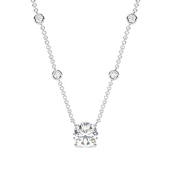Solitär-Anhänger mit Diamantkette