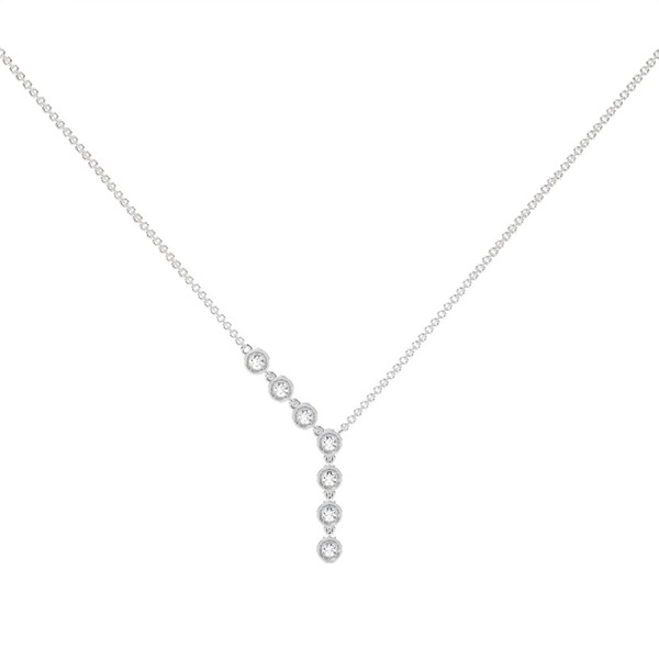 Jovial Diamond Disc chain lariate necklace