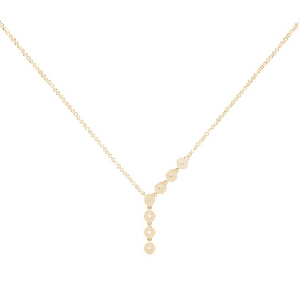 Jovial Diamond Disc chain lariate necklace