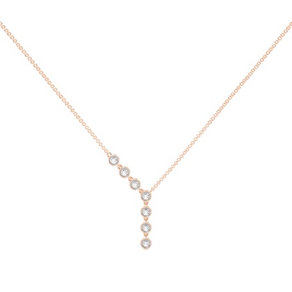 Jovial Diamond Disc chain lariate necklace