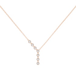 Jovial Diamond Disc chain lariate necklace