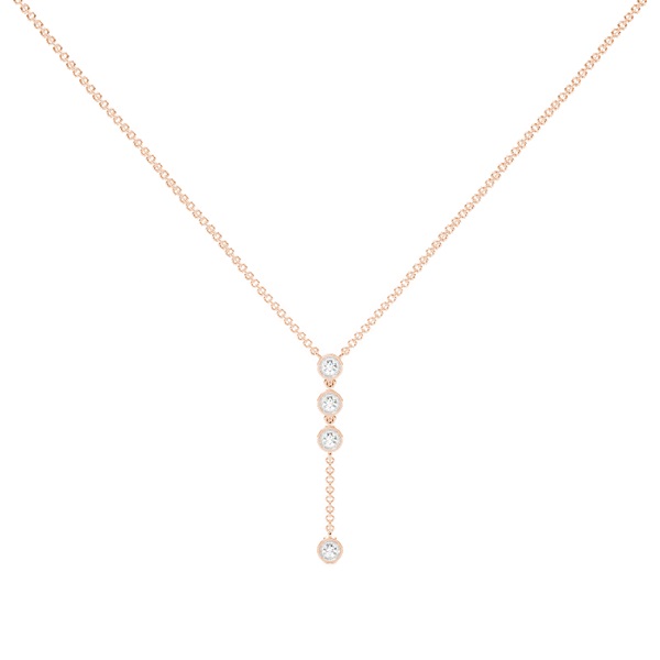 Jovial Diamond Disc chain lariate necklace
