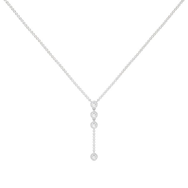 Jovial Diamond Disc chain lariate necklace