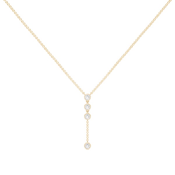 Jovial Diamond Disc chain lariate necklace