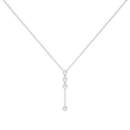 Jovial Diamond Disc chain lariate necklace