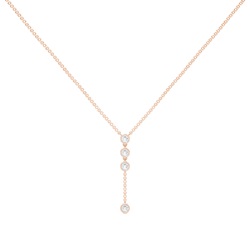 Jovial Diamond Disc chain lariate necklace