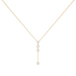 Jovial Diamond Disc chain lariate necklace