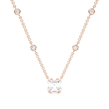 Rose Gold Diamond Pendants & Necklaces