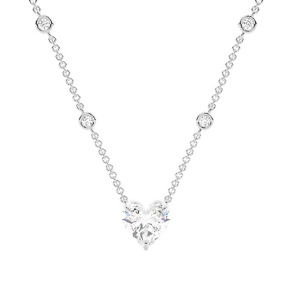 Heart Diamond Necklaces and Diamond Pendants