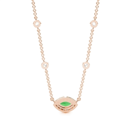 Marquise Rose Gold Diamond Pendants Necklaces