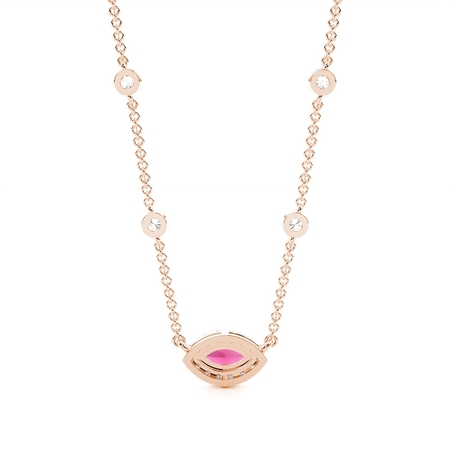 Marquise Rose Gold Diamond Pendants Necklaces
