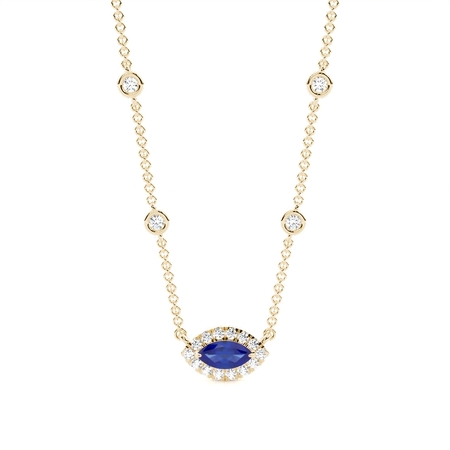 Yellow Gold Diamond Pendants & Necklaces