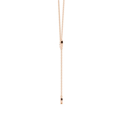 Lariat-Halskette mit Smaragd und Diamant