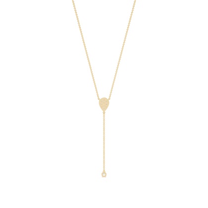 Pave set everyday lariate necklace