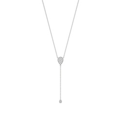 Lariat-Halskette mit Pavé-Fassung