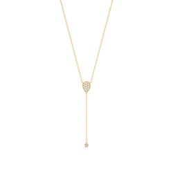 Pave set everyday lariate necklace