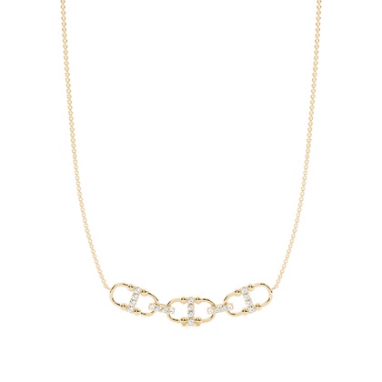 Multiple Interlink Diamond Chain Necklace (Petite)