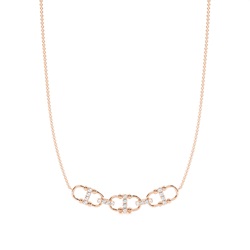 Multiple Interlink Diamond Chain Necklace (Petite)