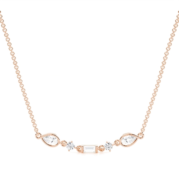 Multi Shaped Diamond Linear Pendant