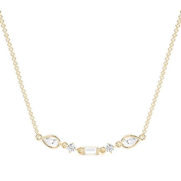 Multi Shaped Diamond Linear Pendant