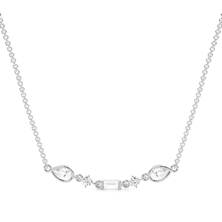 Multi Shaped Diamond Linear Pendant