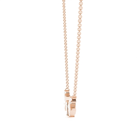 Halskette mit Diamanten in verschiedenen Schliffformen und gewölbtem Cluster-Design