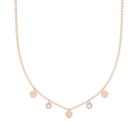 Rose Gold Chain Diamond Pendants