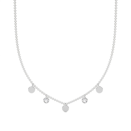 Silver Chain Diamond Pendants